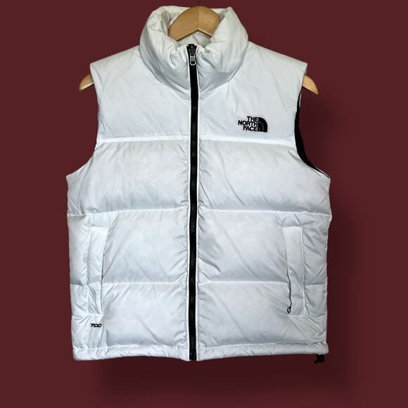 The Northface 700 Goose Down White Vest Sz S - Picture 1 of 12